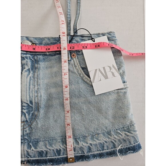 NWT ZARA Cropped Denim Spaghetti Strap Top Women’s Size XS Jean Tank Top - Picture 5 of 7